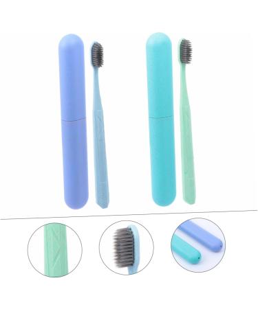 Partykindom 6-Piece Travel Toothbrush Set | Ultra-Soft Toothbrushes for Gum Care | Eco-Friendly PP Material | Perfect for Lovers - Buy Online on GoSupps.com