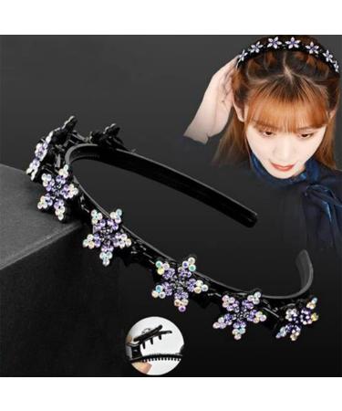 TQUXNGA for Double Bangs Hairpin Cute Hairstyle Double Layer Twist Plait Headband with Clips Sweet Braided Hair Hoop Blue - Buy Online on GoSupps.com