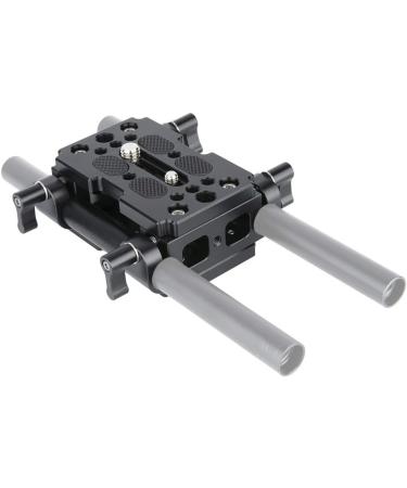 NICEYRIG Shoulder Support Baseplate with 15mm Rod Clamp for DSLR Rig Cage | Camera Railblock for Enhanced Stability - Buy Online on GoSupps.com