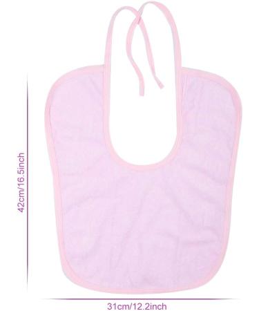 Adult Bib Reusable Waterproof Bibs For Adults Food Protectors Clothing Protector (31 * 42-Light pink) - Buy Online on GoSupps.com