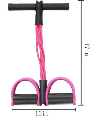 Buy New Multifunction Tension Rope - 6-Tube Elastic Yoga Pedal Puller Resistance Band | Natural Latex Fitness Equipment for Abdomen Waist Arm Leg Stretching | International Shipping Available - Pink - Buy Online on GoSupps.com