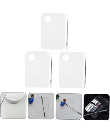 UKCOCO 3 ensembles Palette de Maquillage Transparente avec Spatules Accessoires Manucure pour M lange Vernis et Pigments Outil pour Usage Professionnel et Domicile - Buy Online on GoSupps.com