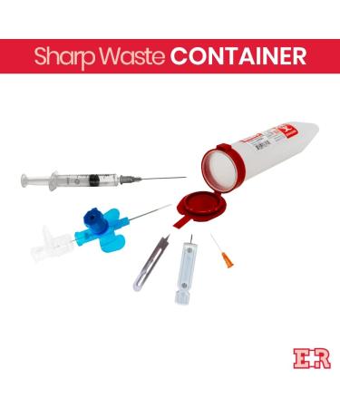 Ever Ready First Aid Porta Sharps Container - 6 Pack | Locking Mechanism | Transportable Sharps Disposal - Buy Online on GoSupps.com