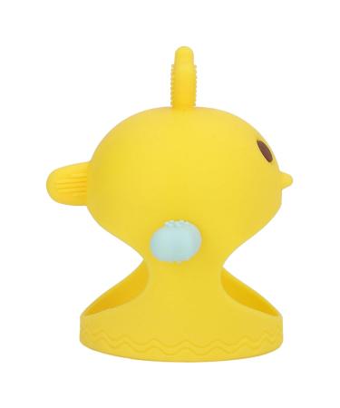 Bite Ring Toys - Silicone Sweet Chick Shape Pacifiers with Biting Stems for Babies (Lemon Yellow) | Soothing Day & Night Solution - Buy Online on GoSupps.com