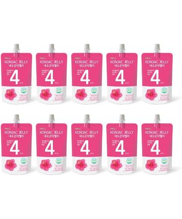 Neo Konjac Jelly Hibiscus 1box (150ml x 10 packs) 4 Calories per Pouch Sugar Free Low Calories Fruit Flavor Jelly with Low carb/Drinkable Zero Sugar Jelly Dessert - Buy Online on GoSupps.com