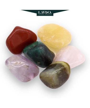 Buy Lavisa Drum Stones | 100% Natural Healing Stones | Gemstone Crystals for Water Treatment | XL 150g Halbedelstein Mixture - Buy Online on GoSupps.com