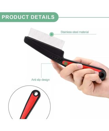 KGDUYC 2PC Flea Comb for Dogs & Cats - Effectively Remove Fleas Insects & Dirt | Best Pet Grooming Tool - Buy Online on GoSupps.com