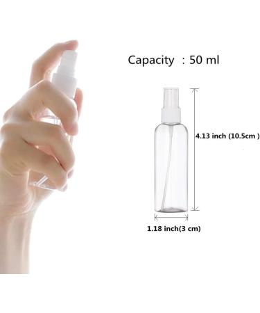 Usmlicer 6 Pack 50ml Transparent Fine Fog Spray Bottles - Travel-Sized Plastic Perfume & Deodorant Dispenser - Empty Refillable Robber Bottles - Buy Online on GoSupps.com