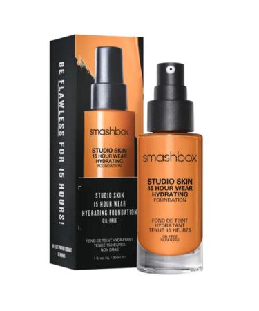 Smashbox Studio Skin 24HR Hydrating Foundation - 4.0 Medium Dark Warm Peach - 1 fl oz - Buy Online on GoSupps.com