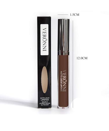 Kisshine Matte Brown Lip Gloss - Long Lasting Liquid Lipstick for Women and Girls | Waterproof Velvet Lip Glaze (Brown 11#) - Buy Online on GoSupps.com