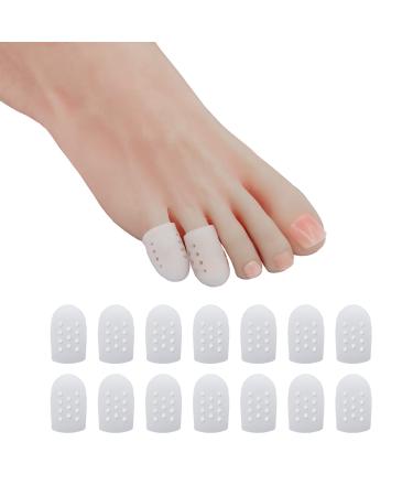 Winiyou Toe Protectors for Men and Women 14 Packs Silicone Small Toe Covers for Kids and Child Gel Pinky Toe Caps Sleeves for Little Toe Corns Blisters Broken Toe Foot Pain Relief