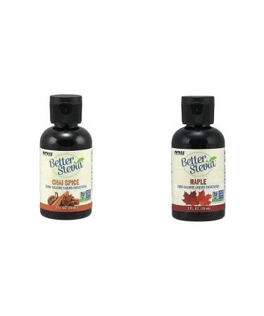 Now Foods Better Stevia Zero-Calorie Liquid Sweetener Chai Spice 2 fl oz (59 ml)