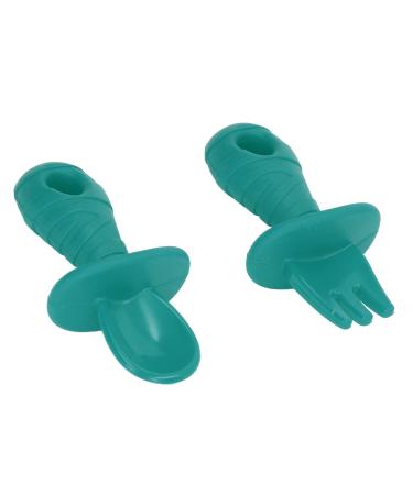 Soft Silicone LED Chewing Spoon | Baby Anxiety Relief Fork - Green | Safe & Effective International Shipping - Buy Online on GoSupps.com