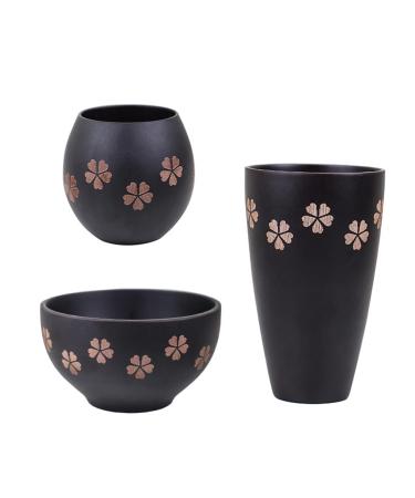 Pzhoais Japanese Bowl Wood Salad Bowl Household Wood Bowl Lacquers Bowl Wooden Water Cup Big Belly Bowl