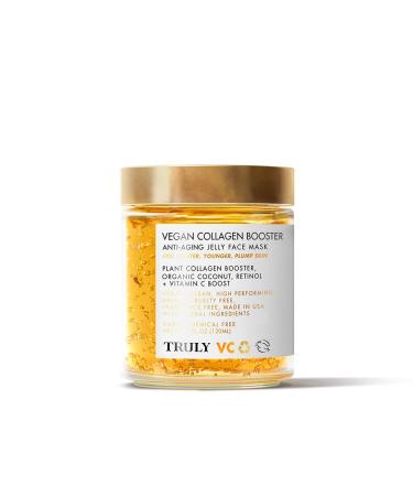 Truly Beauty Vegan Collagen Booster Anti-Aging Jelly Face Mask - Anti-Aging Face Mask For Tighter Skin Softens Fine Lines & Wrinkles Fades Age Spots and Discoloration - 4 Fl. Oz Vegan Collagen Booster 4 Fl Oz (Pack of 1)