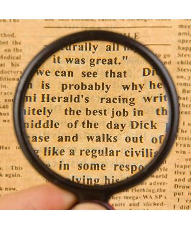 Magnifying 50mm Handheld Magnifying Glass 8X Leather Pocket Magnifier Foldable Mini Size Reading Magnifier Loupe Portable Black Gift Lupa (Magnification : 8X) Good Times - Buy Online on GoSupps.com