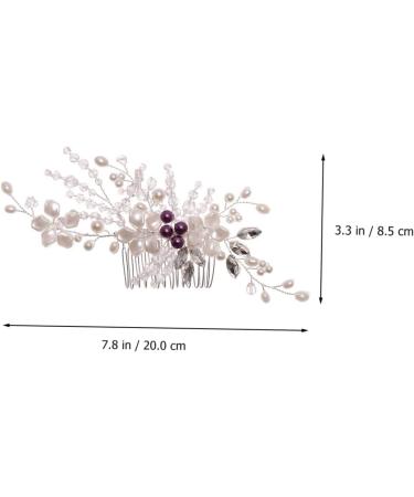 Housoutil 1pc Braided Flower Comb Wolf Tail and Ears Pearl Hair Comb Diy Women Hair Comb Womens Hair Clips Hair Claw Clips for Women Tiara Hair Accessories The Side White Abs Bride - Buy Online on GoSupps.com