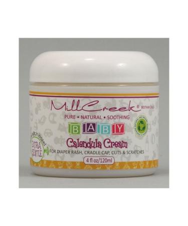 Mill Creek Baby Calendula Cream 4 oz - Natural Soothing Moisturizer for Sensitive Skin - Buy Online on GoSupps.com