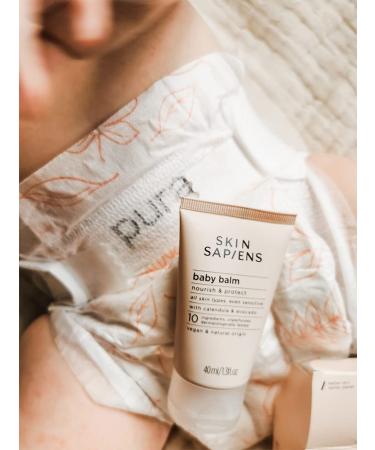 Skin Sapiens Nourishing Baby Balm | Calendula & Avocado | Unscented | 100% Natural Ecocert Cosmos | Cruelty-Free | Vegan | Diaper Rash Treatment | 1.3 Fl Oz - Buy Online on GoSupps.com