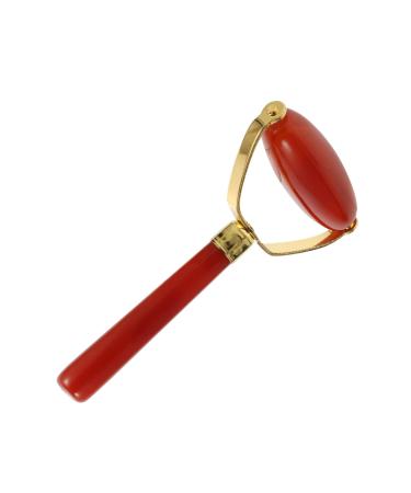 NOLITOY 1pc Agate Scraping Board Comfortable Massager Facial Scraping Plate Scraping Board Massager Eye Massager Jade Face Rolling Massage Tool Rollers Facial Tool Set The Face Red 12.00X7.00X2.00CM Red