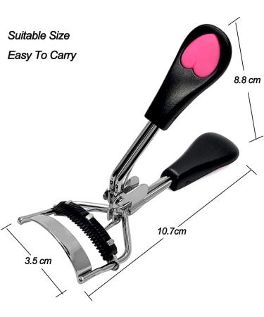 Jaywayne Women's Eyelash Curler with Built-in Comb Attachment - Professional Makeup Tool for Perfect Curl in Seconds, Black - Buy Online on GoSupps.com