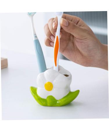 minkissy Working Desk tooth brush pen holder pencil holder counter rack child white toothbrush ceramics Sitting Desk - Buy Online on GoSupps.com