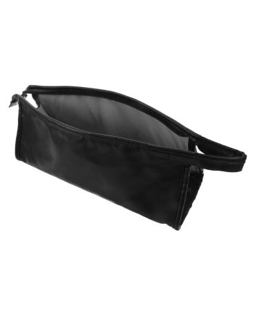 Hair Dryer Storage Bag Travel Hair Curler Travel Organizer Bags Organizer Bags for Travel Carrying Bag Pu Black Portable Blow Dryer Curling Iron Travel Curling Wand