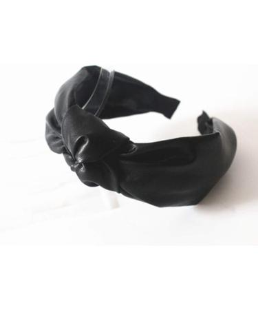Pu Leather Girls Hairbands Middle Knotted Headbands Fashion Fur Headband Head Hoop Women Hair Accessories - Buy Online on GoSupps.com