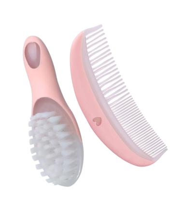 SUPVOX Baby Hair Brush and Comb Set | Scalp Grooming Massager for Newborns Infants - Pink - Buy Online on GoSupps.com