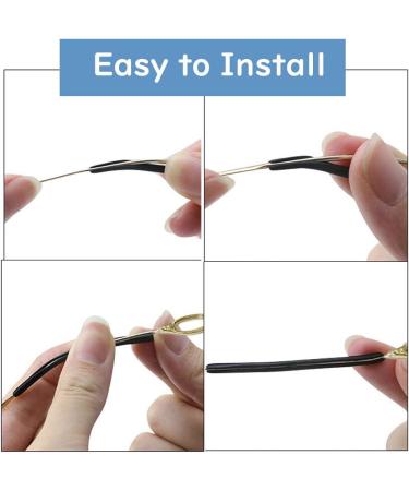 OPUGIT Silicone Eyeglass Temple Tip Sleeves - Non-Slip Holders for Sunglasses & Reading Glasses 4 Pairs 55cm Black - International Shipping Available - Buy Online on GoSupps.com
