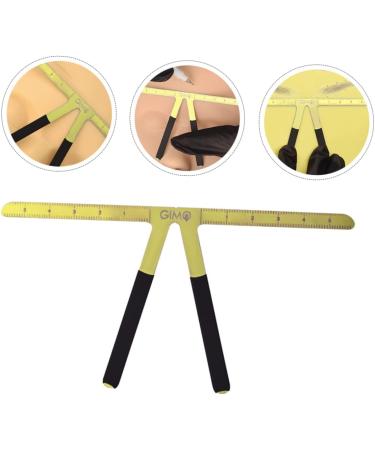 FOYTOKI Household Eyebrow Measure Tool Stainless Steel Triangle Ruler Nose Triangle Ruler 13.8x7cm Golden - Buy Online on GoSupps.com