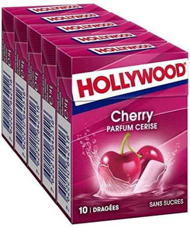 Hollywood Chewing Gum Sweet Cherry Fragrance Sugar Free 70 g Pack of 3 Sold as a Set - Buy Online on GoSupps.com