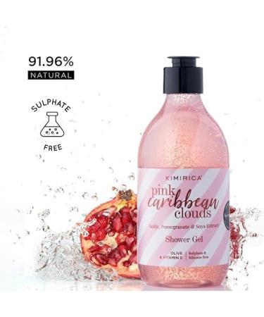 Buy Pink Caribbean Clouds Sulphate Free Shower Gel | Vegan Bodywash with Red Apple & Calabrian Bergamot | 100% Silicone Free | All Skin Types | 300ml - Buy Online on GoSupps.com