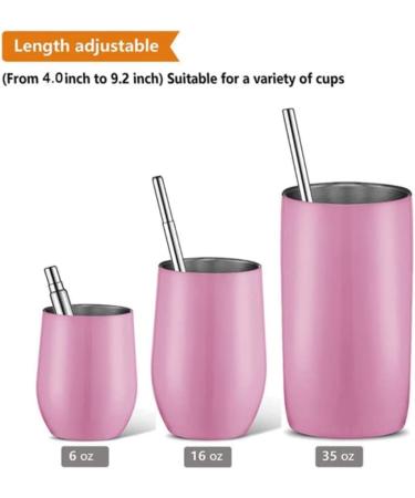 MIBICIRI 1 Pack Collapsible Straw Reusable Metal Straws with case Portable Stainless Steel Straws with Cleaning Brush Perfect for Travel Home Office (Gold) - Buy Online on GoSupps.com