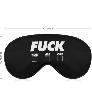 Fuck You Me Off Eye Mask Blindfold - Elastic Strap Headband for Sleeping - Buy Online on GoSupps.com