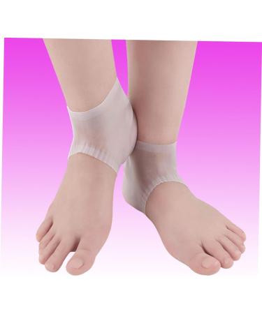 Ipetboom 1 Pair Gelt Heel Repair Socks Heel Cups for Heel Pains Moisturizing Heel Sock Moisturizing Socks Silicone Heel Protector Silicone Gel Shoe Insole for Men Women White Soft - Buy Online on GoSupps.com