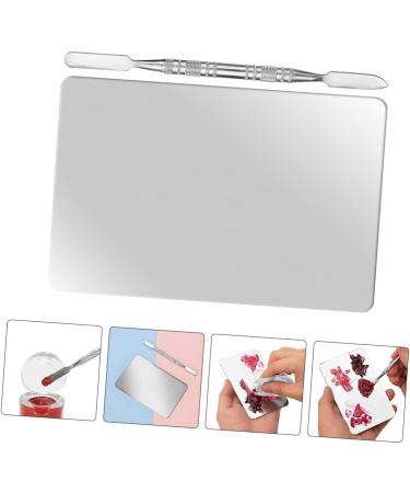 Beatifufu 1set Makeup Mixing Pad with Spatula for Foundation Eyeshadow Compact Lightweight Durable for Color Mixing Perfect Blending - Buy Online on GoSupps.com