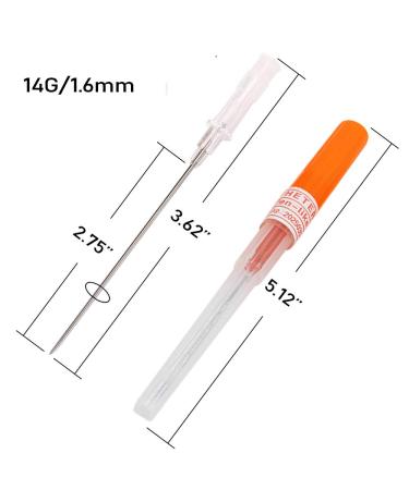 Jconly Catheter Needles - 50PCS Mix 14/16/18/20/22 Gauge Piercing Needles for Various Body Piercings - Sterilized Disposable Needles (Set of 10 - Buy Online on GoSupps.com