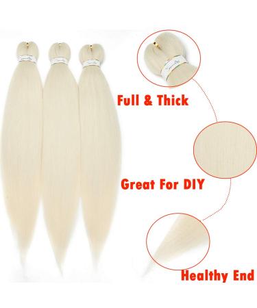Buy 6 Packs EZ Hair Extensions - 26 Inch Light Blonde Kanekalon Crochet Braiding Synthetic Hair (90g/Pack) - International Shipping Available - Buy Online on GoSupps.com