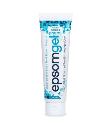 Epsomgel | Natural Epsom Salt with Arnica Montana (90 ml) | Water-Based Magnesium Sulfate Cream | Fast-Absorbing Non-Greasy Gel for Daily Comfort | No Heating or Cooling Sensation