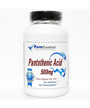 Pantothenic Acid 500mg // 100 Capsules // Pure // by PureControl Supplements