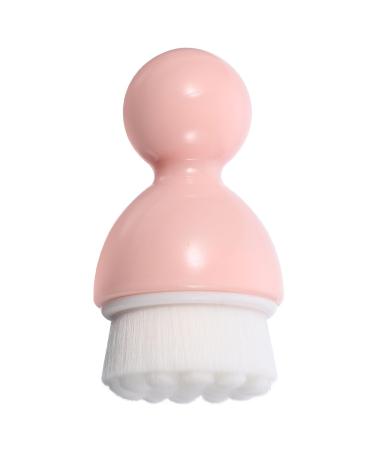 Housoutil 1pc Cleansing Brush Travel Makeup Brush Mineral Makeup Foundation Nail Dust Brush Liquid Makeup Portable Cosmetic Brush Pink Face Washbasin Artificial Fiber Wool