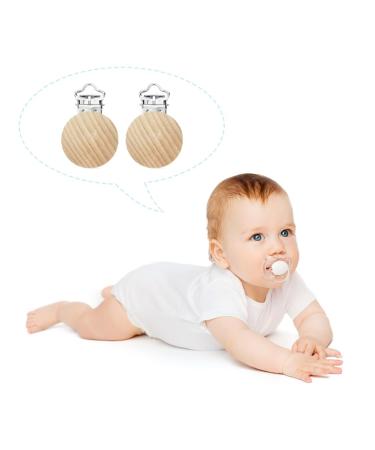 10 Eco-Friendly Natural Wood Pacifier Clips | Non-Toxic Dummy Clip Holders for Babies - Buy Online on GoSupps.com