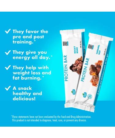 Yes You Can! Rocky Road Protein Bars - Healthy Snacks for Adults & Kids | Low Calorie & Gluten Free - 7 Bars - Buy Online on GoSupps.com
