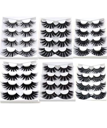 4 Pairs of Soft Real Hair False Eyelashes - Thick & Long 3D Fiber #06 - International Shipping Available - Buy Online on GoSupps.com