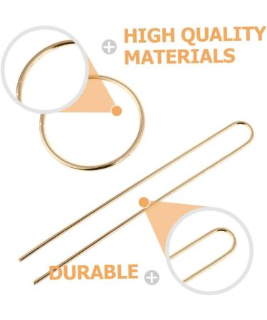 Mikinona U-shaped Hair Stick Womens Hair Clips 4 sets Women Clip Hairpin Headdress Alloy Stick Simple U-shaped Fork Bun Girl Styling Accessory Hair Womens Hair Accessories Hair Fork - Buy Online on GoSupps.com