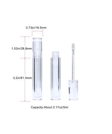 10 Pack 5ml Empty Lip Gloss Tubes with Wands | Transparent Containers for DIY Lip Gloss | Clear Crystal Design with Rubber Stoppers - Buy Online on GoSupps.com