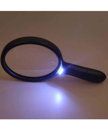 Magnifying Glasses Educational Hobby Magnifiers Army Green Handheld Reading 13Cm Large Lens Magnifier 3 Led Light Magnifier Double Rate Comfortable Anniversary - Buy Online on GoSupps.com