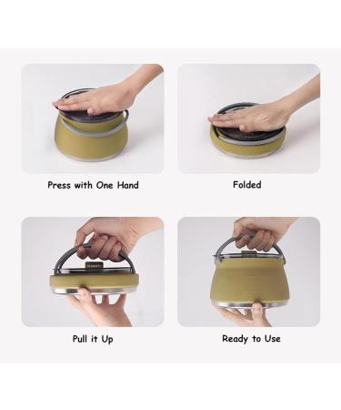 YWHWXB 1L Portable Folding Silicone Camping Kettle | Outdoor Tea & Coffee Pot for Hiking, Fishing, Backpacking | Road Trip Essential - Buy Online on GoSupps.com