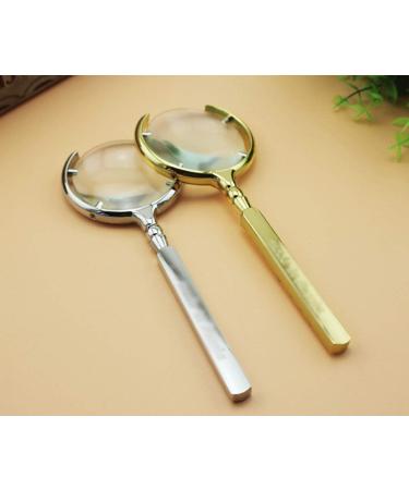 Handheld Glass 10x Lens - 10 LED Lights - Portable Glass Suitable for The Elderly Low Vision Reading Books Pages Magazines Newspapers and Maps HD Glass (Color : Parent) Good Times - Buy Online on GoSupps.com